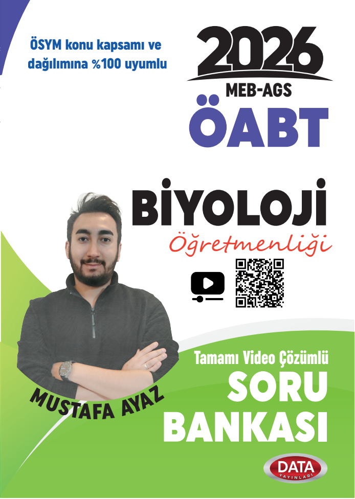 Data Yayınları MEB-AGS/ÖABT Biyoloji Öğretmenliği Soru Bankası